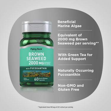 Brown Seaweed Plus (Wakame), 2000 mg (per serving), 60 Quick Release Capsules