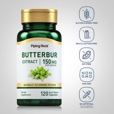 Butterbur Extract, 150 mg (per serving), 120 Quick Release Capsules