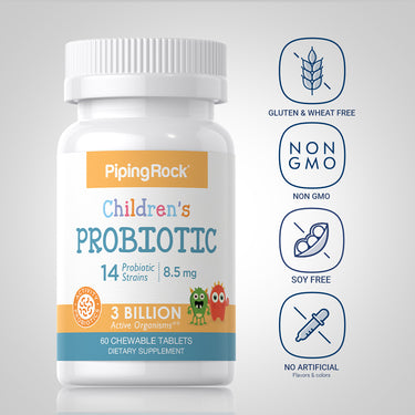 Children's Probiotic 14 Strains 3 Billion Organisms, 60 Chewable Tablets