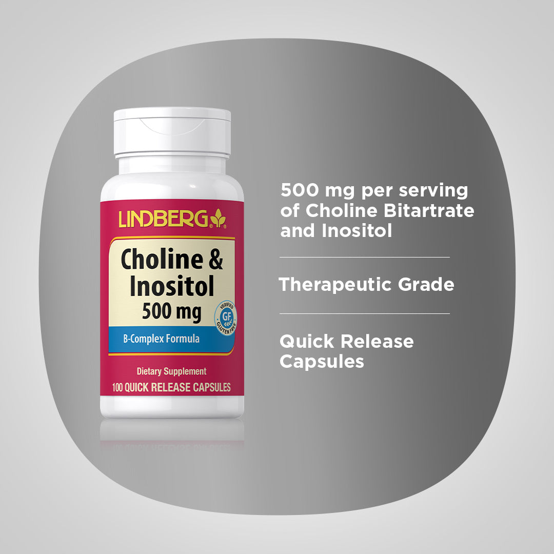 Choline & Inositol 500 mg, 100 Quick Release Capsules