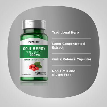 Goji Berry (Wolfberry), 1000 mg, 120 Quick Release Capsules