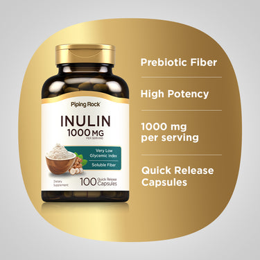 Inulin, 1000 mg (per serving), 100 Quick Release Capsules