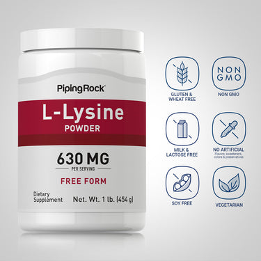 L-Lysine Powder, 1 lb (454 g) Bottle