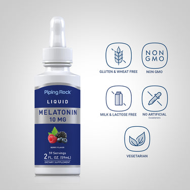 Liquid Melatonin 10 mg, 2 fl oz (59 mL) Dropper Bottle