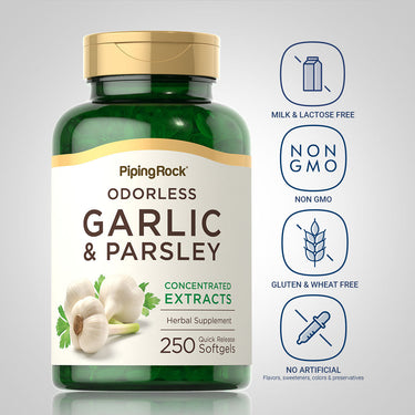 Odorless Garlic & Parsley, 250 Quick Release Softgels