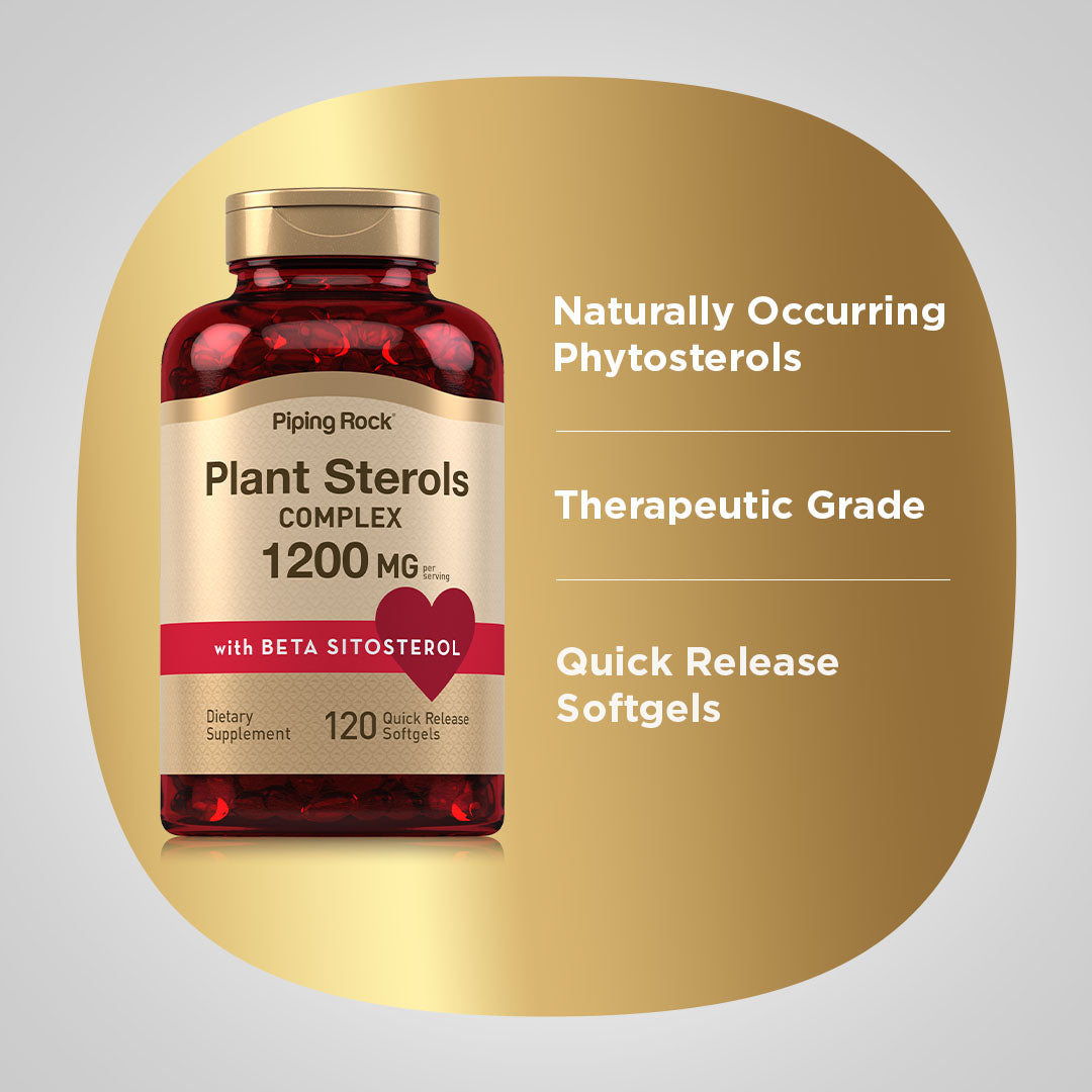 Plant Sterols Complex w/ Beta Sitosterol, 1200 mg (per serving), 120 Quick Release Softgels