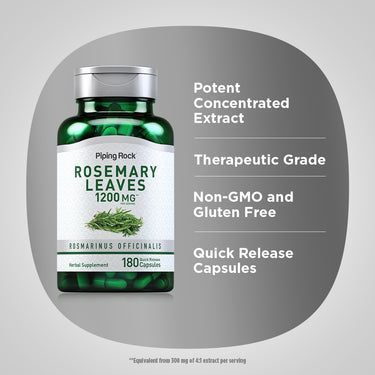 Rosemary, 1200 mg (per serving), 180 Quick Release Capsules
