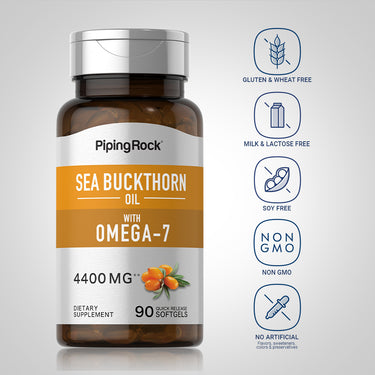 Sea Buckthorn Oil with Omega-7, 4400 mg, 90 Quick Release Softgels