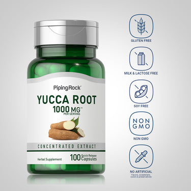 Yucca Root, 1000 mg (per serving), 100 Quick Release Capsules
