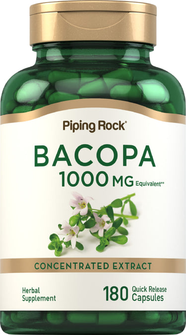 Bacopa Monnieri, 1000 mg, 180 Quick Release Capsules