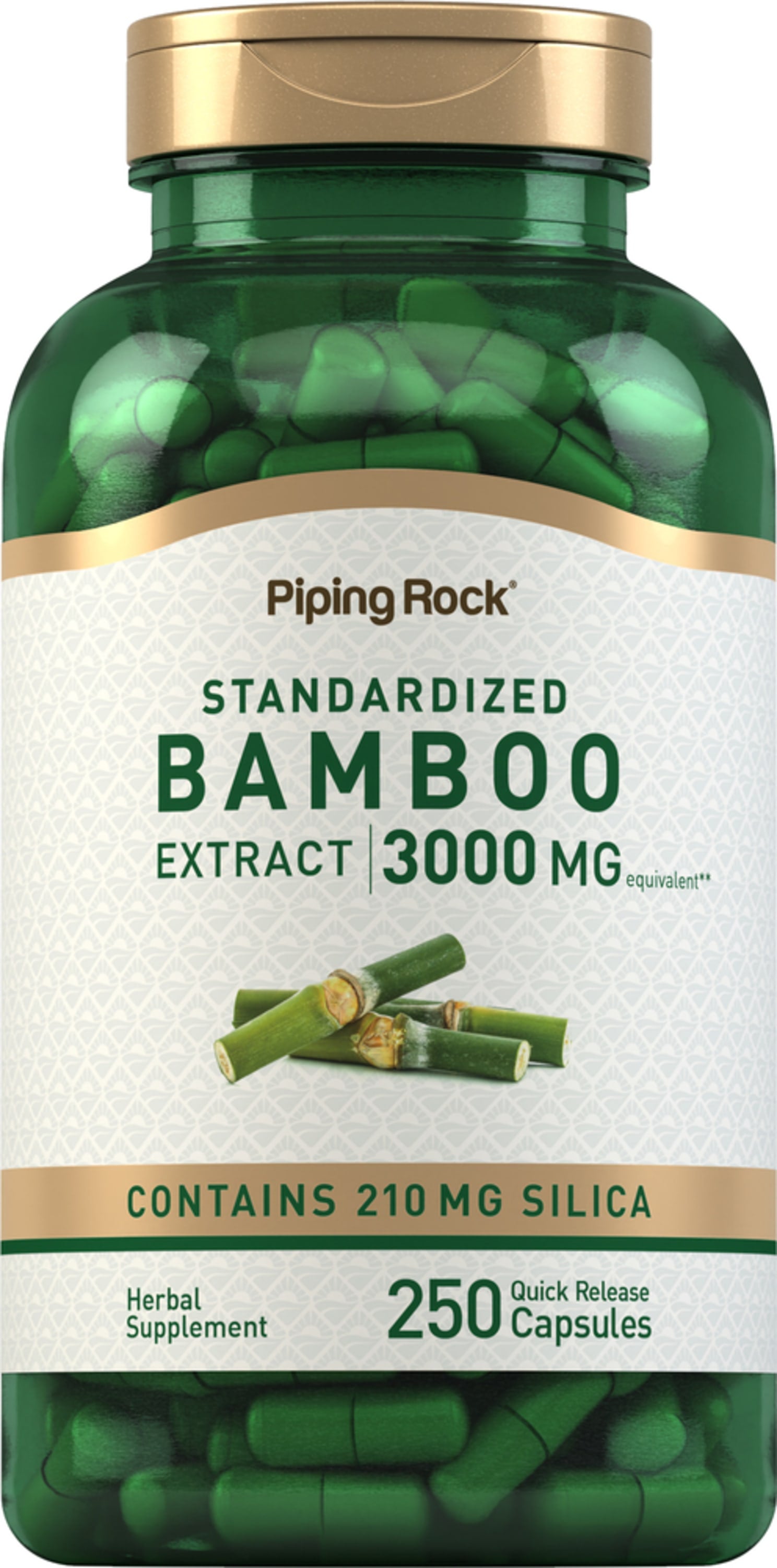 Bamboo Extract, 3000 mg, 250 Quick Release Capsules