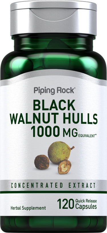 Black Walnut Hulls, 1000 mg, 120 Quick Release Capsules