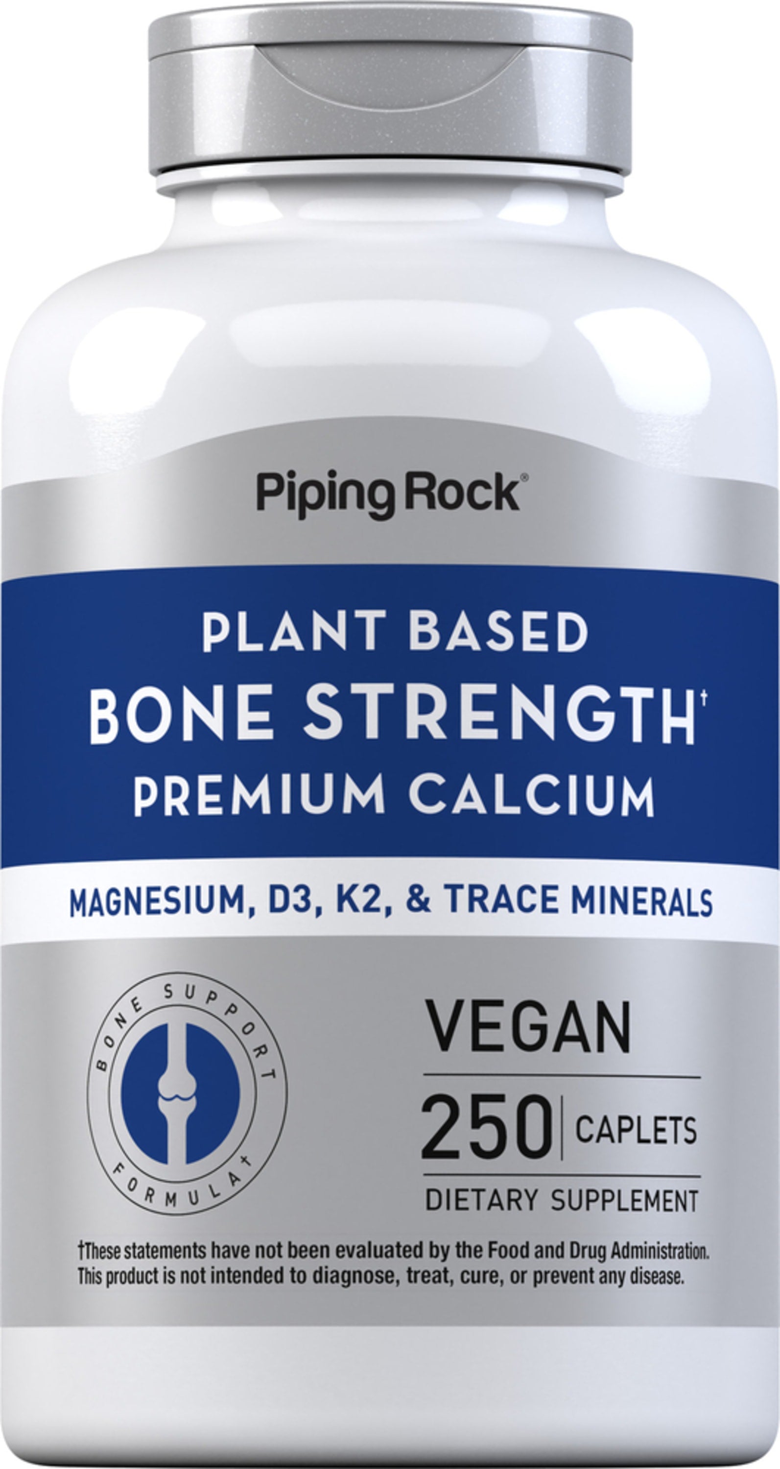 Bone Strength Formula (Plant Based Calcium), 250 Vegan Caplets