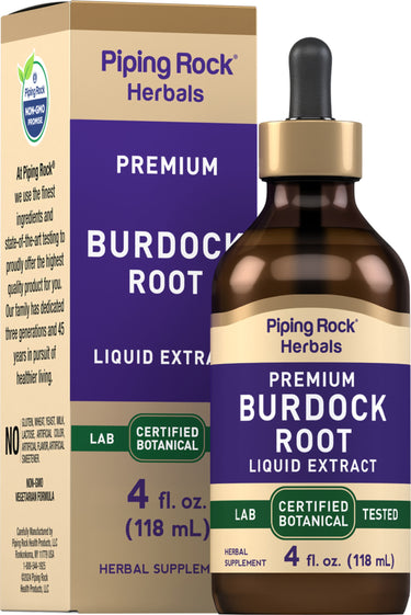 Burdock Root Liquid Extract Alcohol Free, 4 fl oz (118 mL) Dropper Bottle