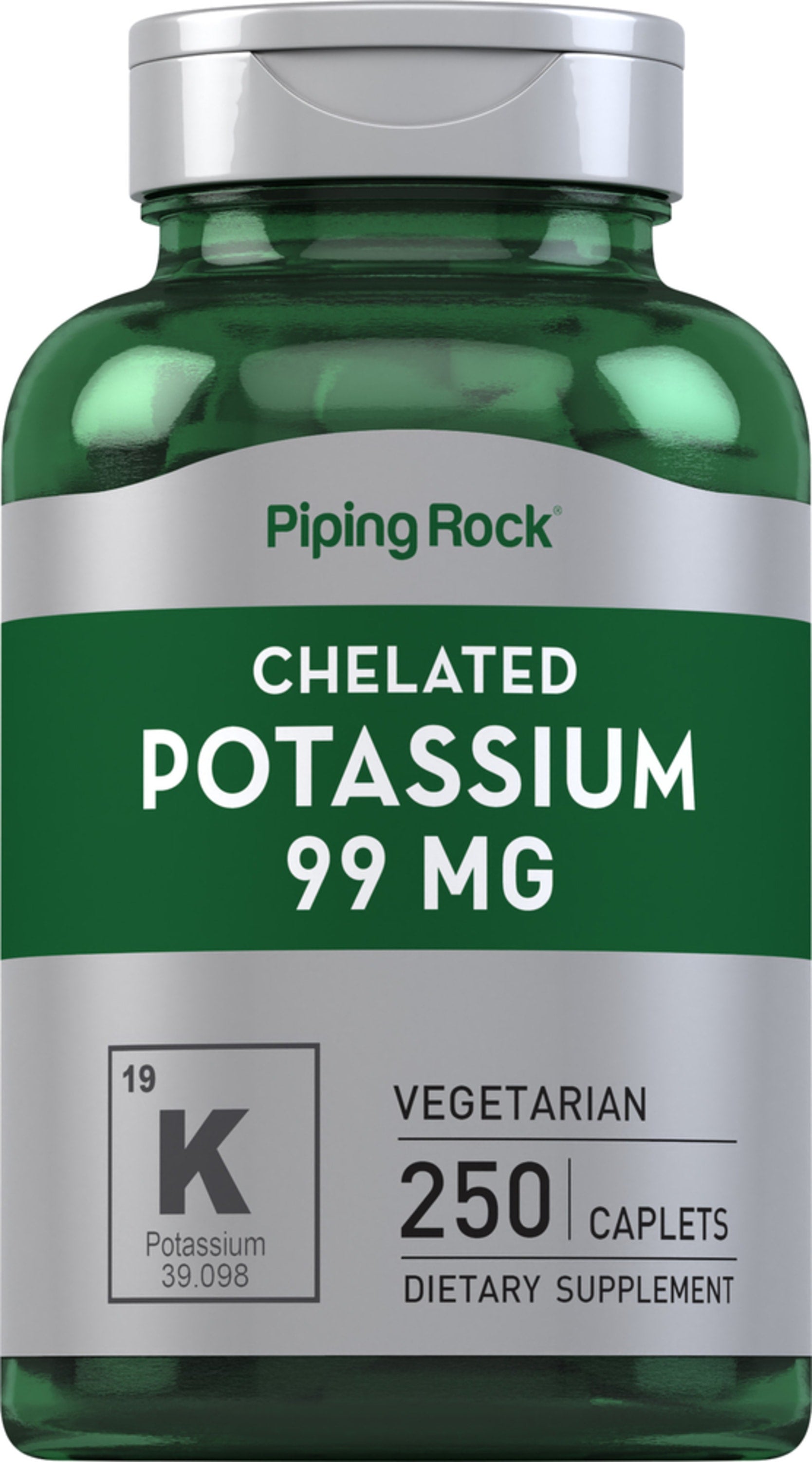 Chelated Potassium (Gluconate), 99 mg, 250 Vegetarian Caplets