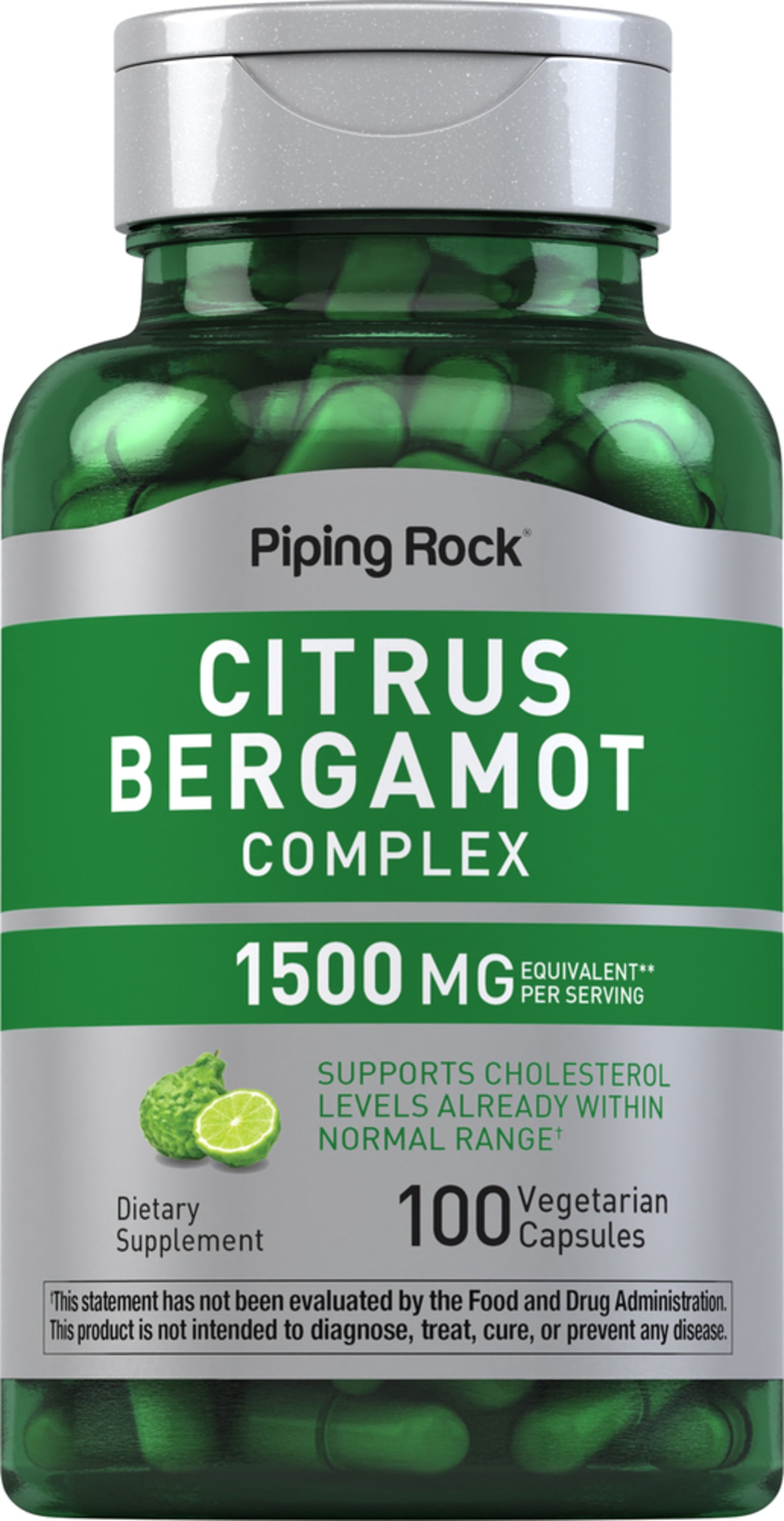 Citrus Bergamot Complex, 1500 mg (per serving), 100 Vegetarian Capsules