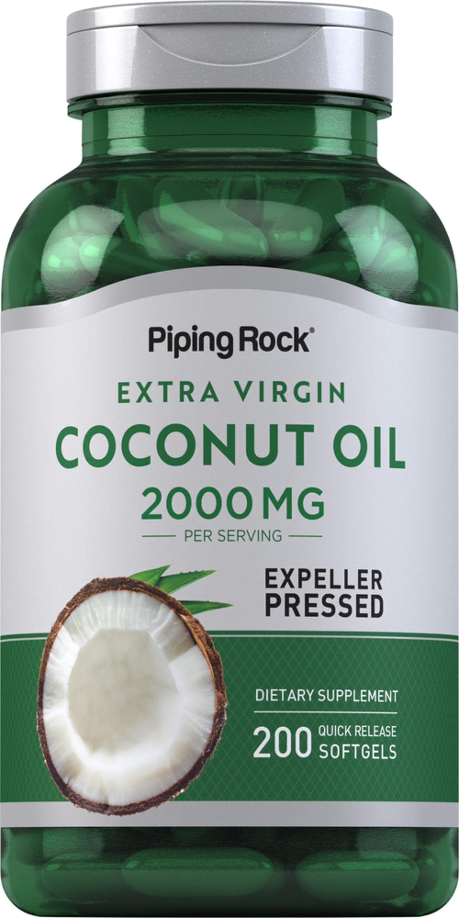 Coconut Oil (Extra Virgin), 2000 mg (per serving), 200 Quick Release Softgels