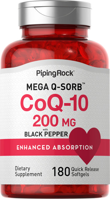 CoQ10, 200 mg, 180 Quick Release Softgels