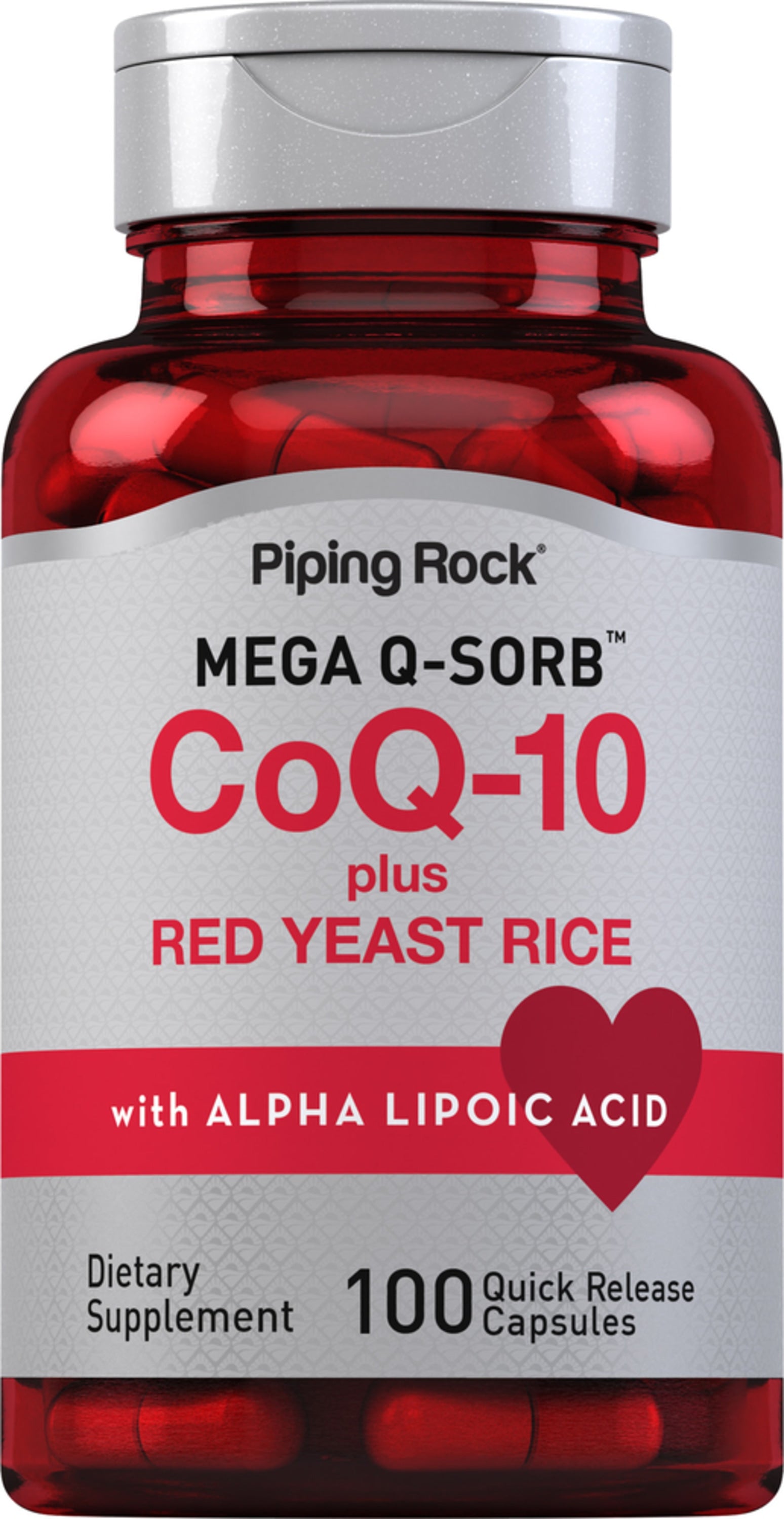 CoQ10 with Red Yeast Rice, 100 Quick Release Capsules