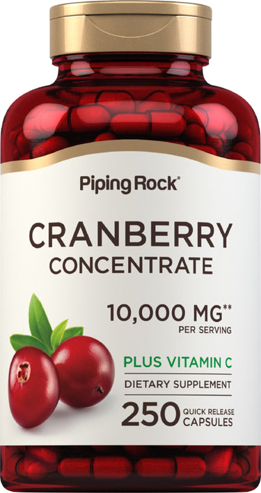 Cranberry Concentrate Plus Vitamin C, 10,000 mg (per serving), 250 Quick Release Capsules