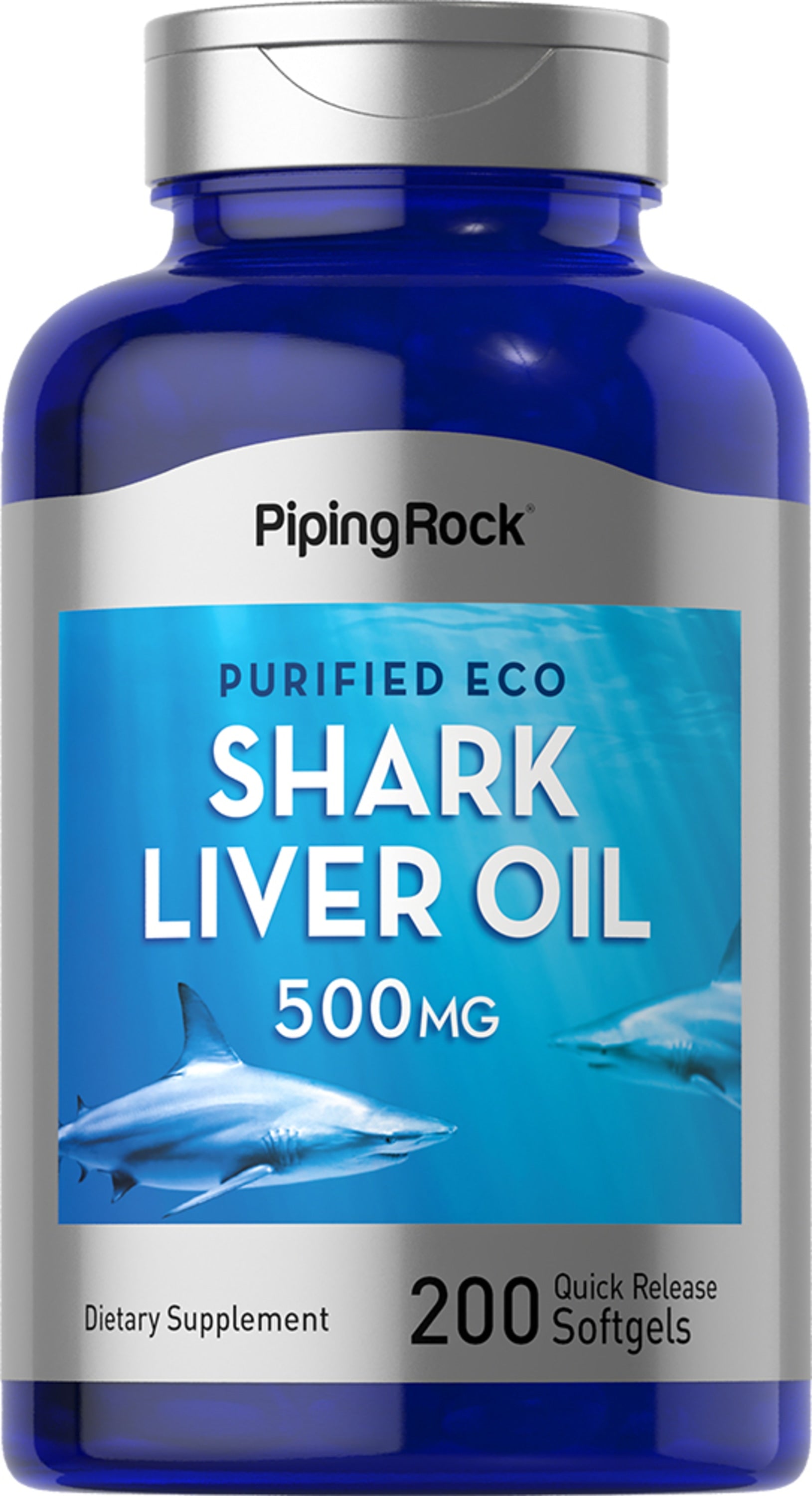 eco Shark Liver Oil, 500 mg, 200 Quick Release Softgels