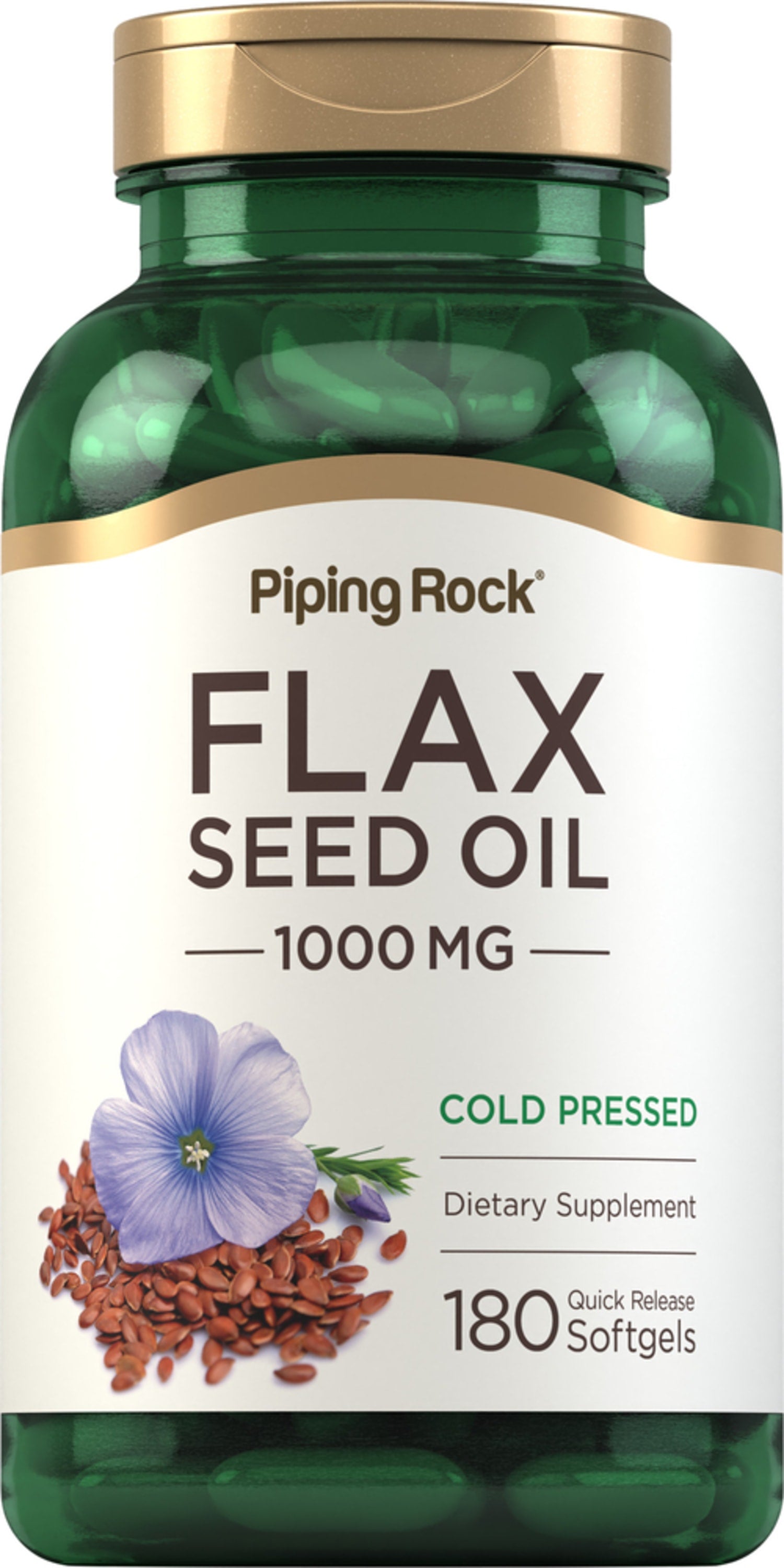 Flaxseed Oil, 1000 mg, 180 Quick Release Softgels