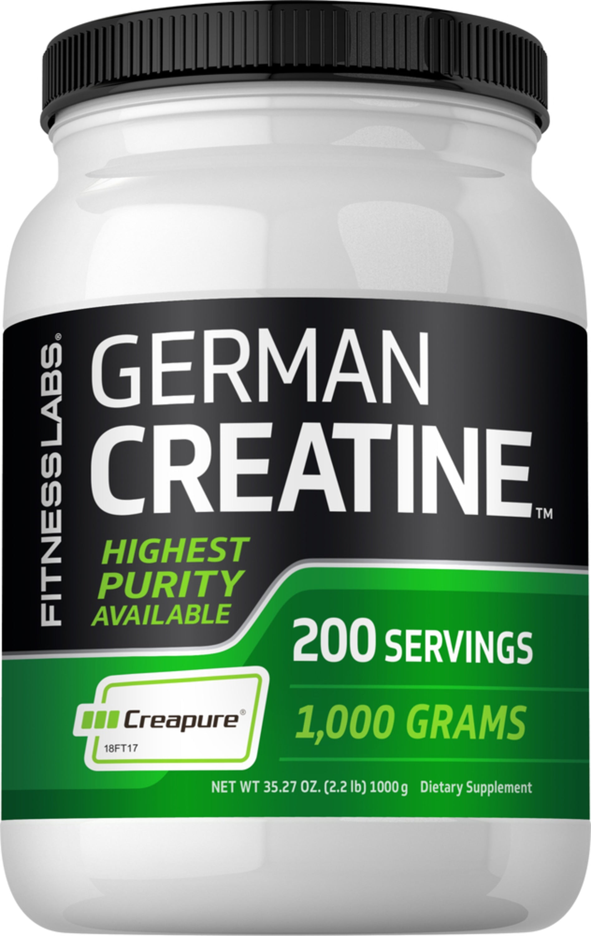 German Creatine Monohydrate (Creapure), 5000 mg (per serving), 2.2 lb