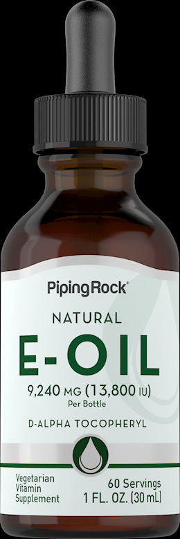 100% Natural Vitamin E-Oil, 13,650 IU, 1 fl oz (30 mL) Dropper Bottle