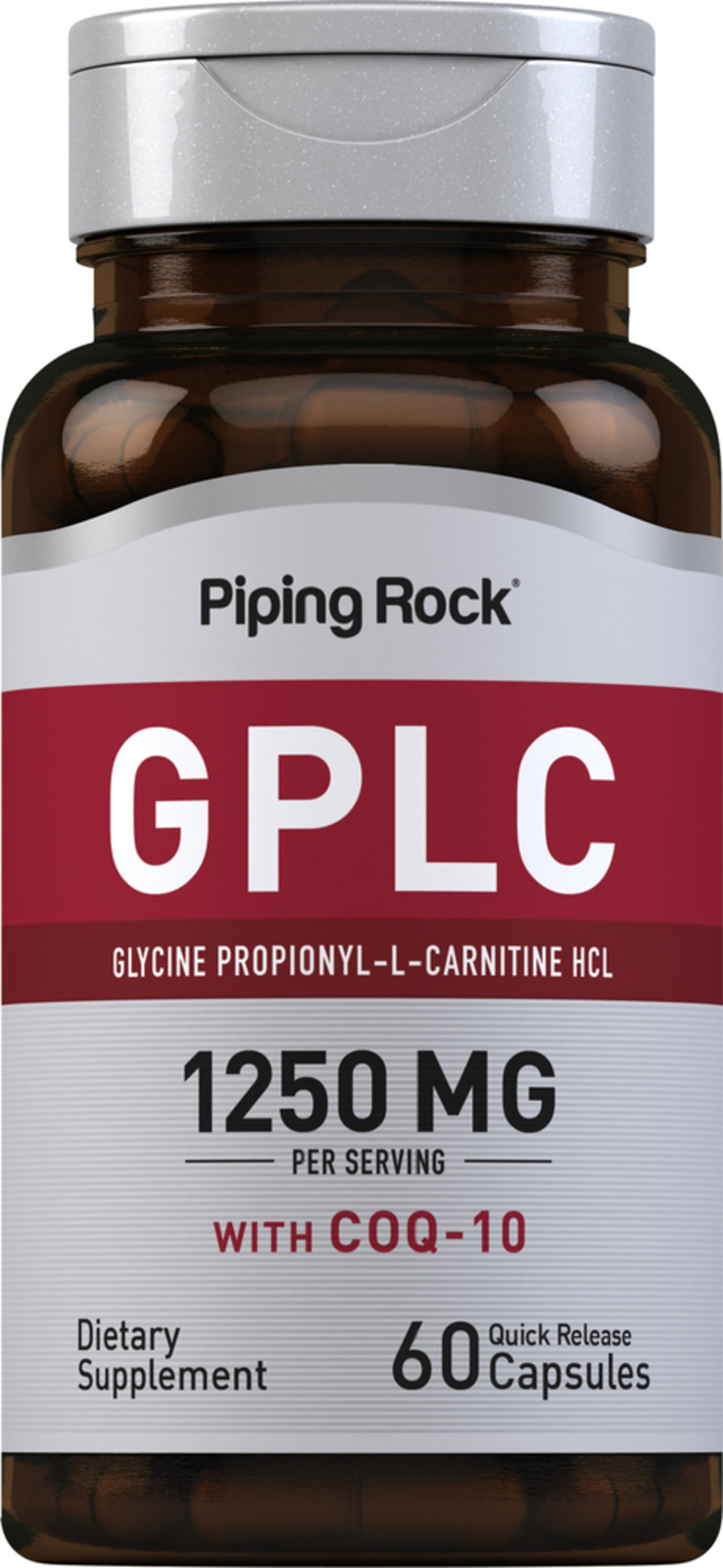 GPLC Glycine Propionyl-L-Carnitine HCl with CoQ10, 1250 mg (per serving), 60 Quick Release Capsules