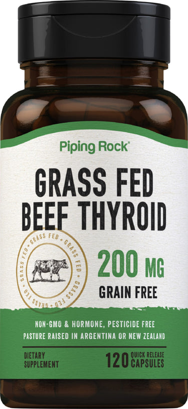 GrassFed Beef Thyroid, 200 mg, 120 Quick Release Capsules