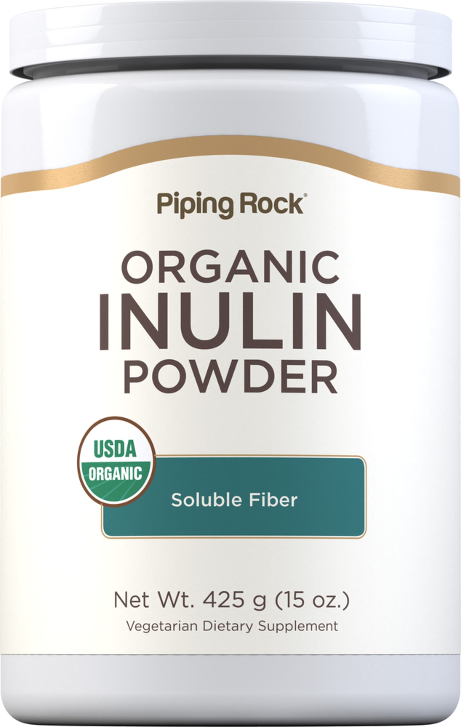 Inulin Prebiotic FOS Powder (Organic), 15 oz (425 g) Bottle