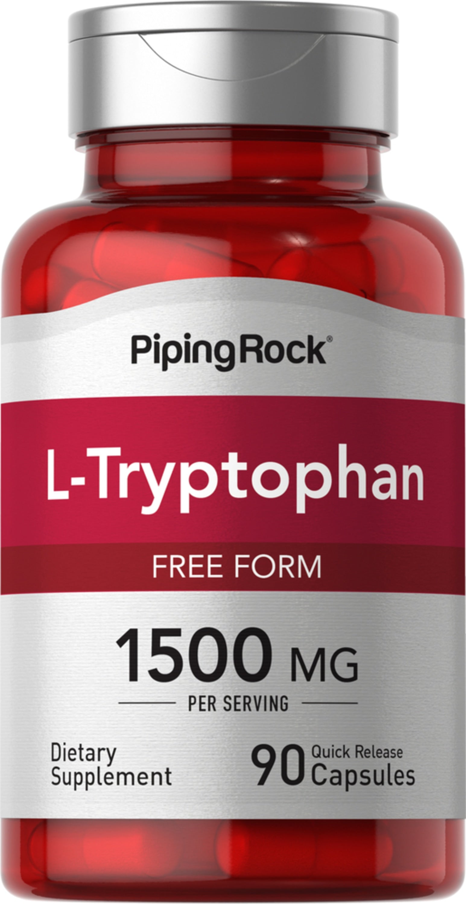 L-Tryptophan, 1500 mg (per serving), 90 Quick Release Capsules