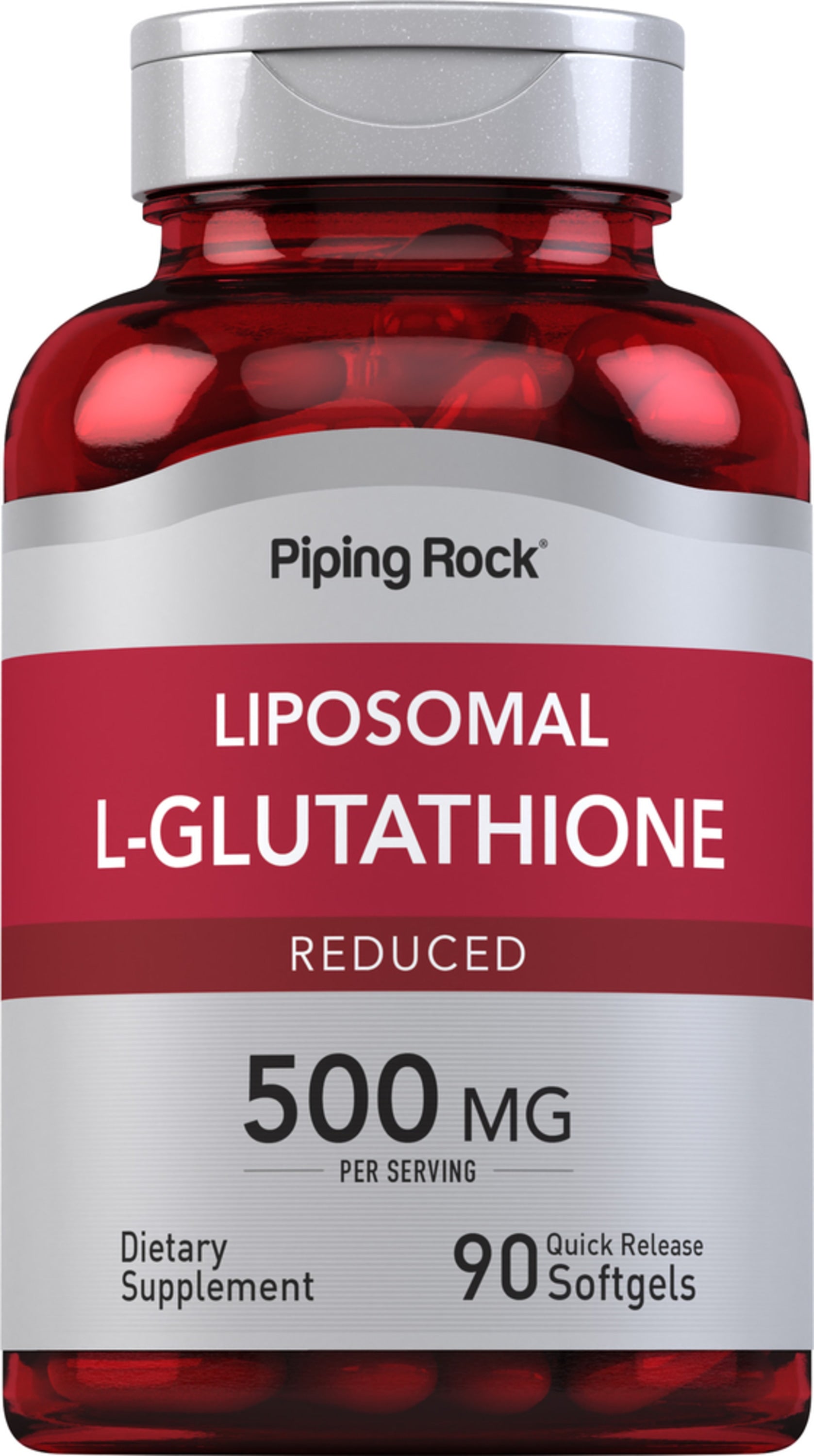 Liposomal L-Glutathione (Reduced), 500 mg (per serving), 90 Quick Release Softgels