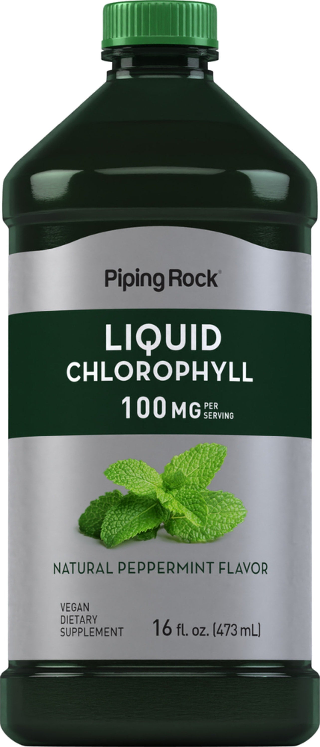 Liquid Chlorophyll (Natural Peppermint), 100 mg (per serving), 16 fl oz (473 mL) Bottle