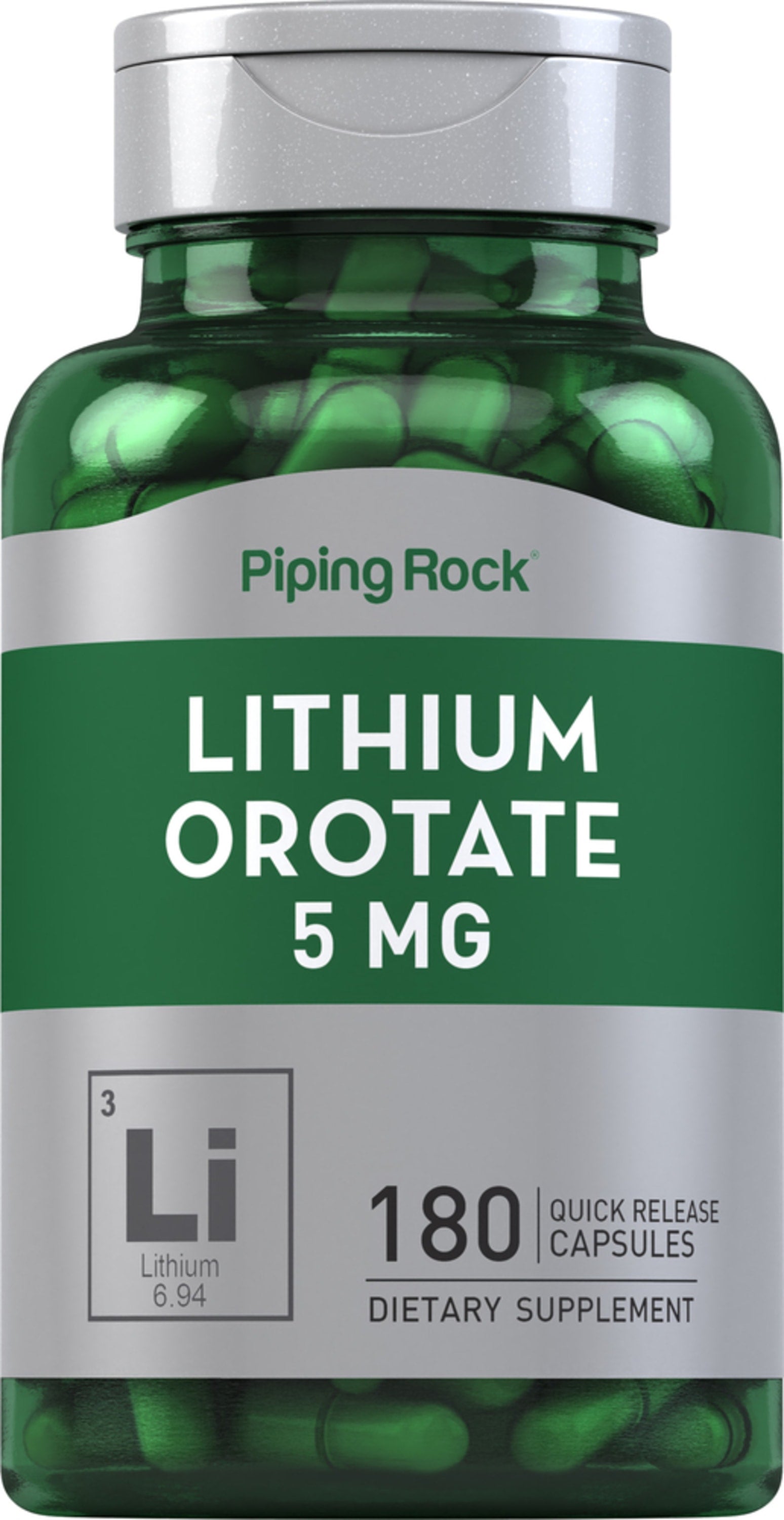 Lithium Orotate, 5 mg, 180 Quick Release Capsules