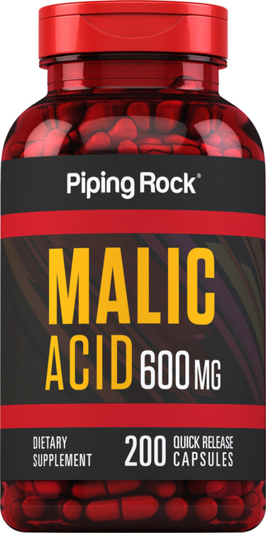 Malic Acid, 600 mg, 200 Quick Release Capsules