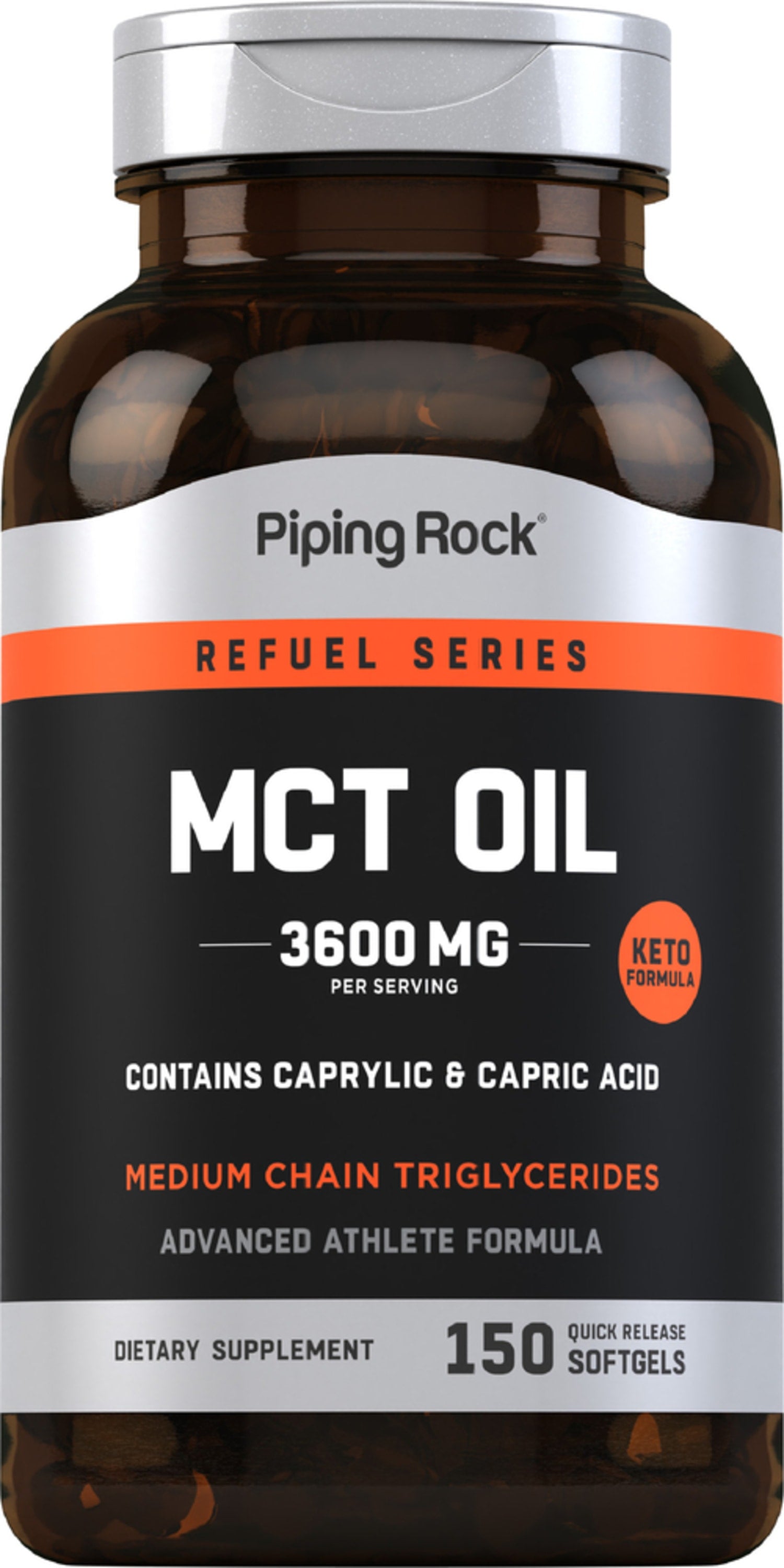 MCT Oil, 3600 mg (per serving), 150 Quick Release Softgels