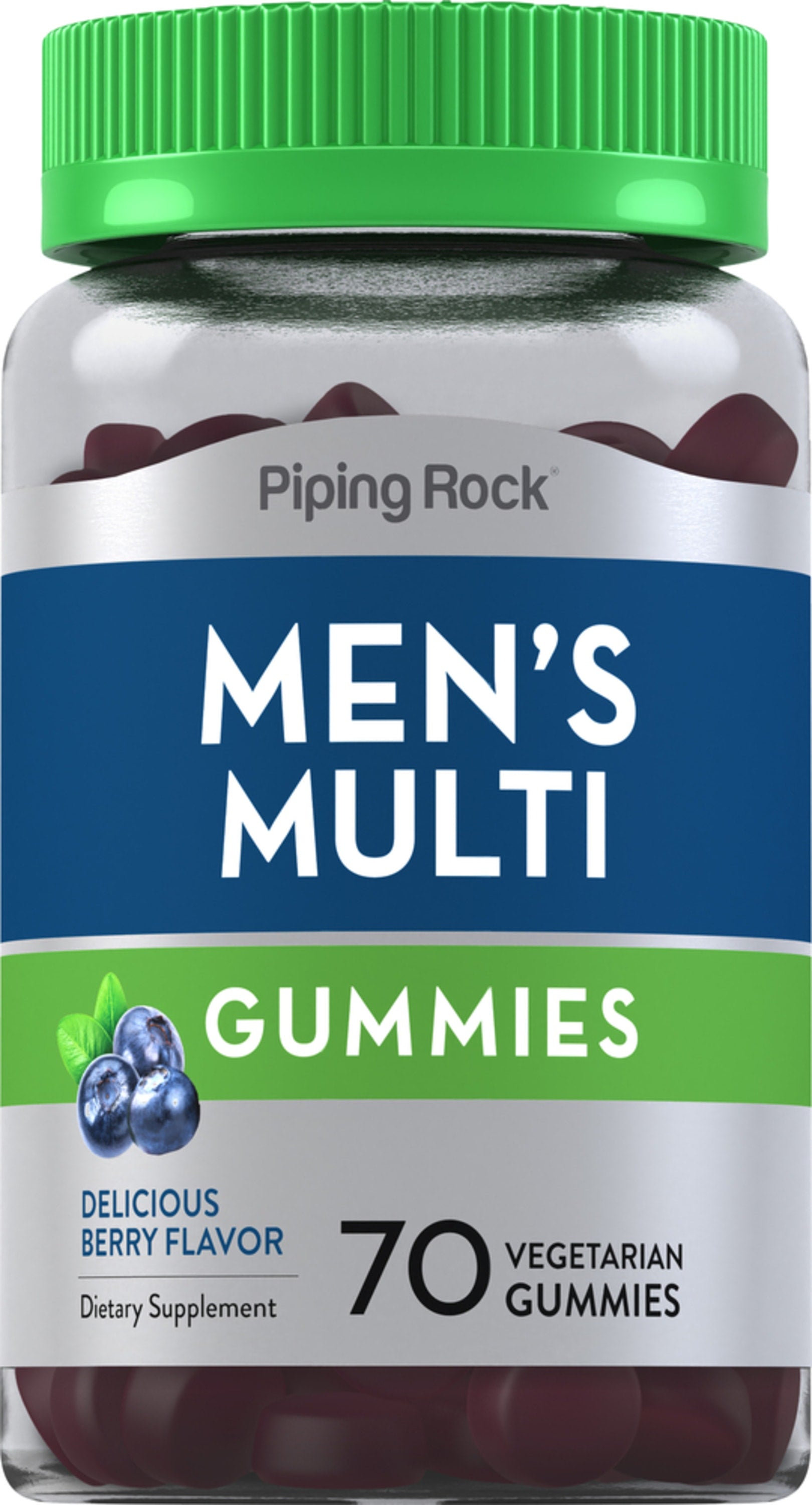 Men's Multivitamin + B-12 D3 & Zinc Gummies (Berry), 70 Vegetarian Gummies
