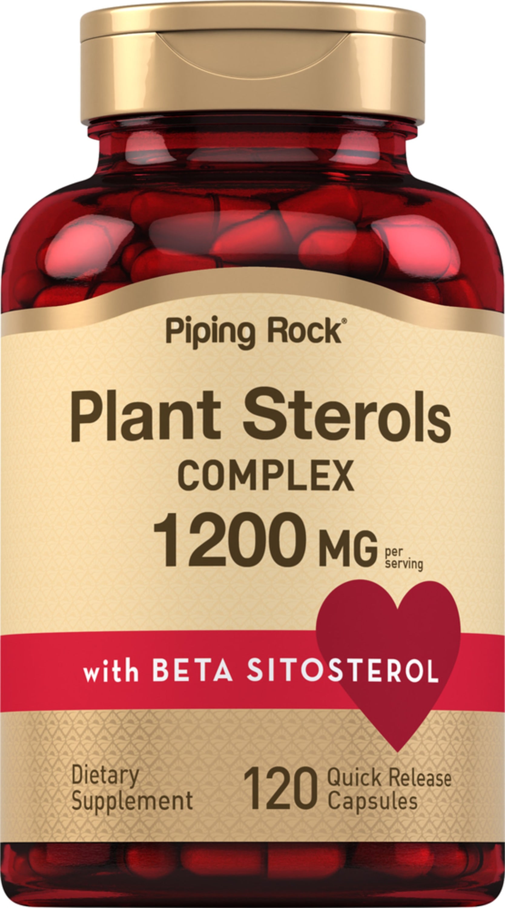 Plant Sterols Complex w/ Beta Sitosterol, 1200 mg (per serving), 120 Quick Release Softgels