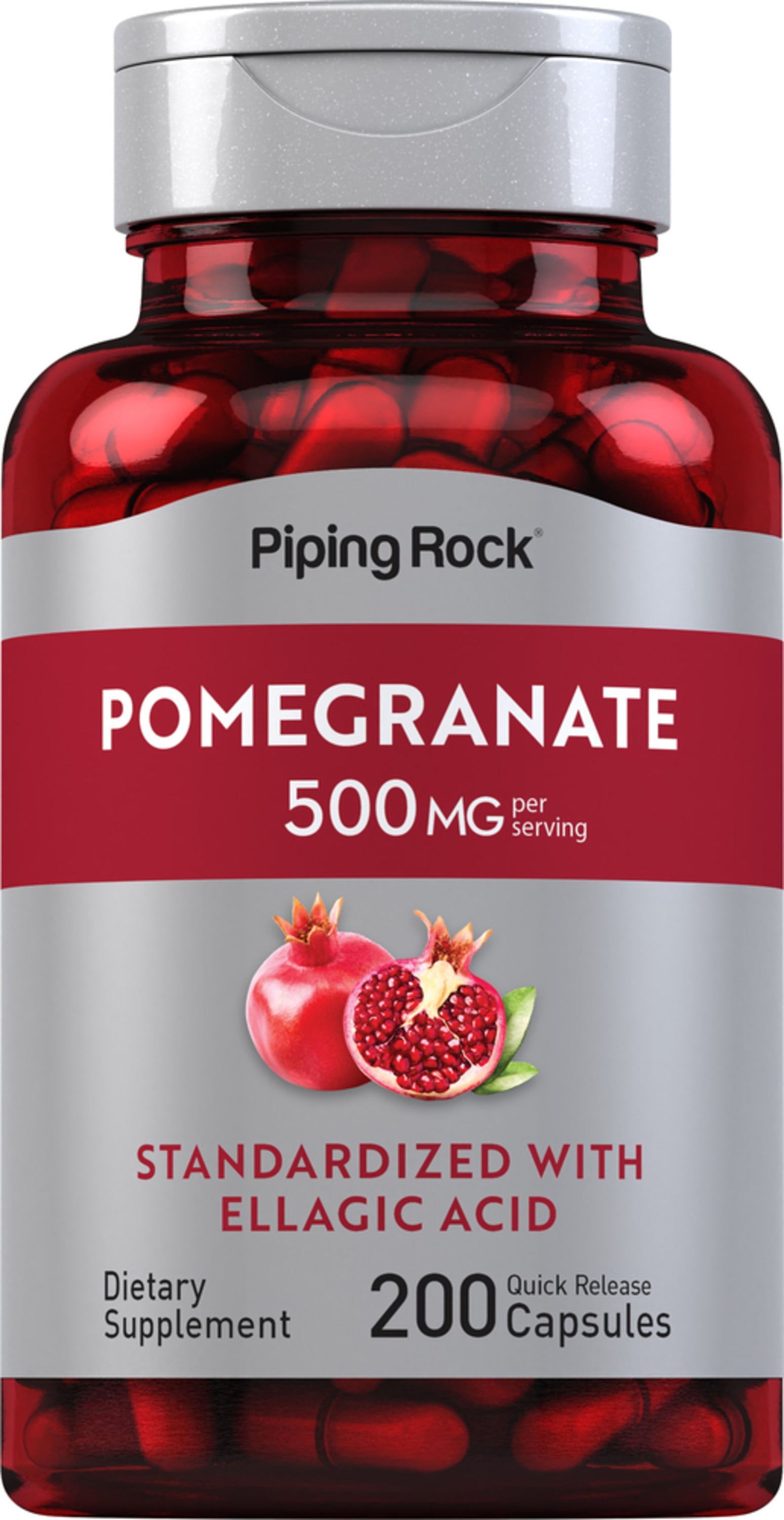 Pomegranate Extract (Standardized), 500 mg (per serving), 200 Quick Release Capsules