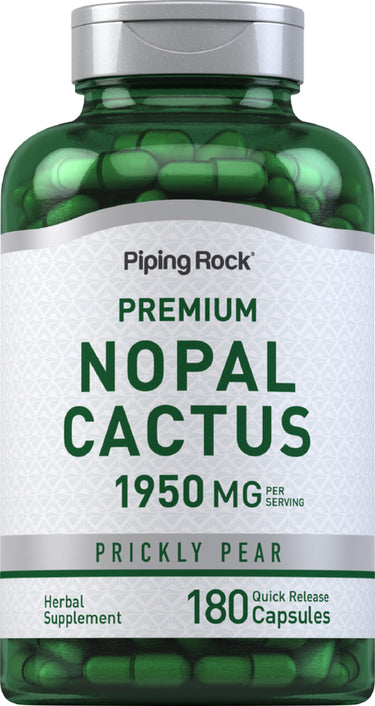 Prickly Pear Nopal Cactus (Opuntia ficus-indica), 1950 mg (per serving), 180 Quick Release Capsules