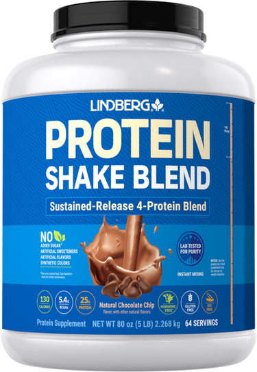 Protein Blend Shake (Natural Chocolate), 5 lb (2.268 kg) Bottle