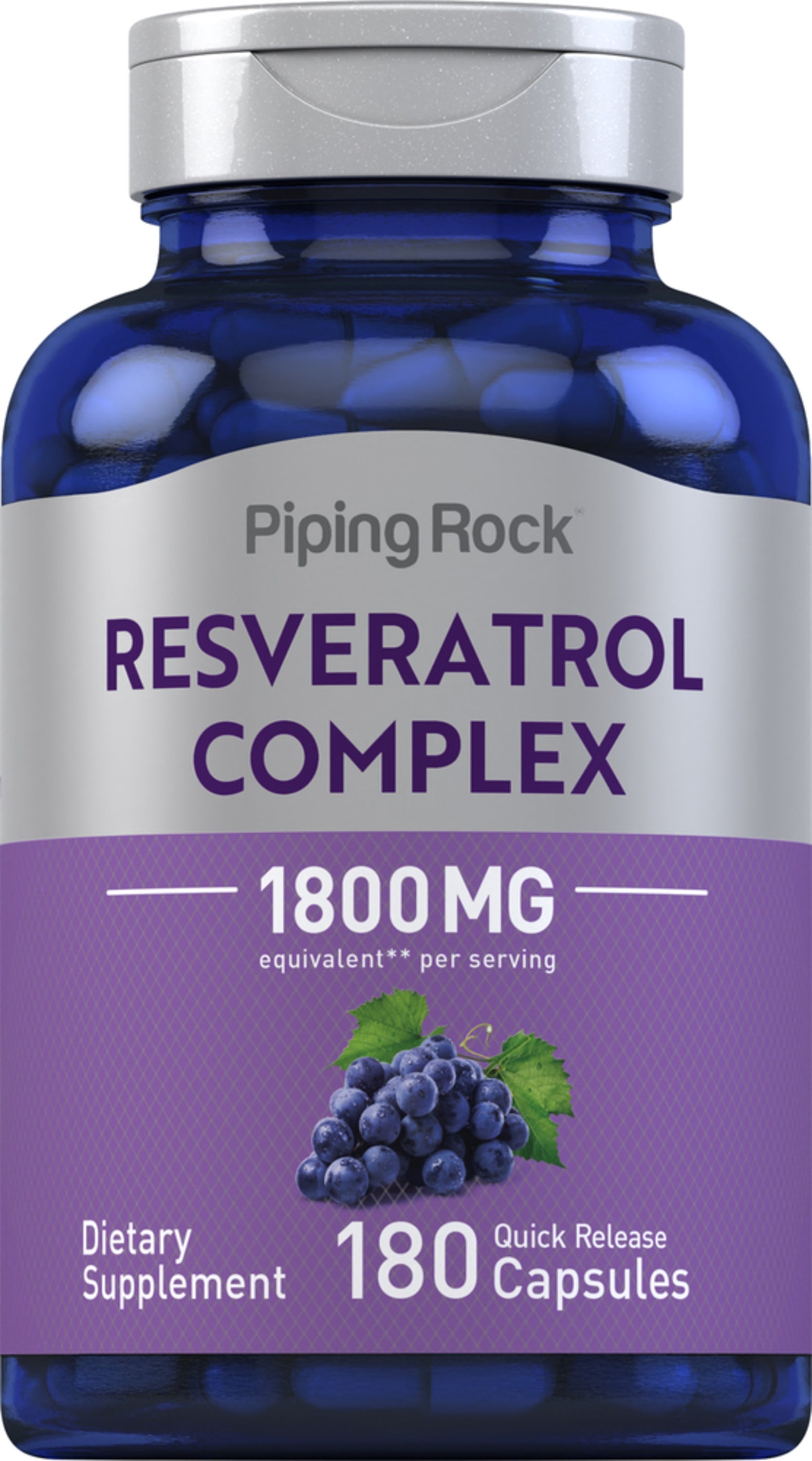 Resveratrol Complex, 1800 mg (per serving), 180 Quick Release Capsules