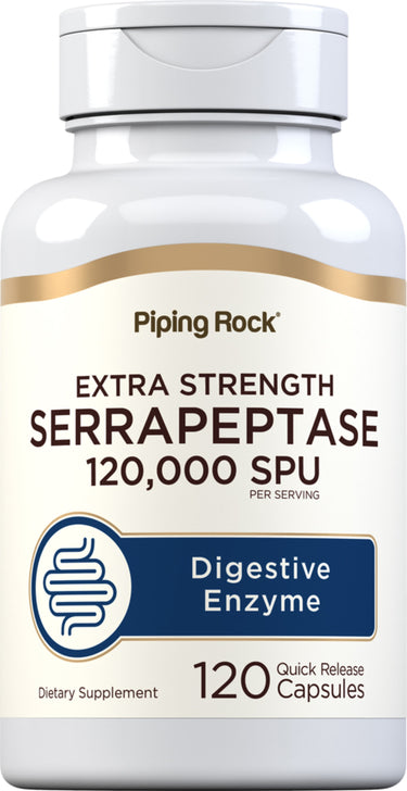 Serrapeptase, 120,000 SPU, 120 Quick Release Capsules