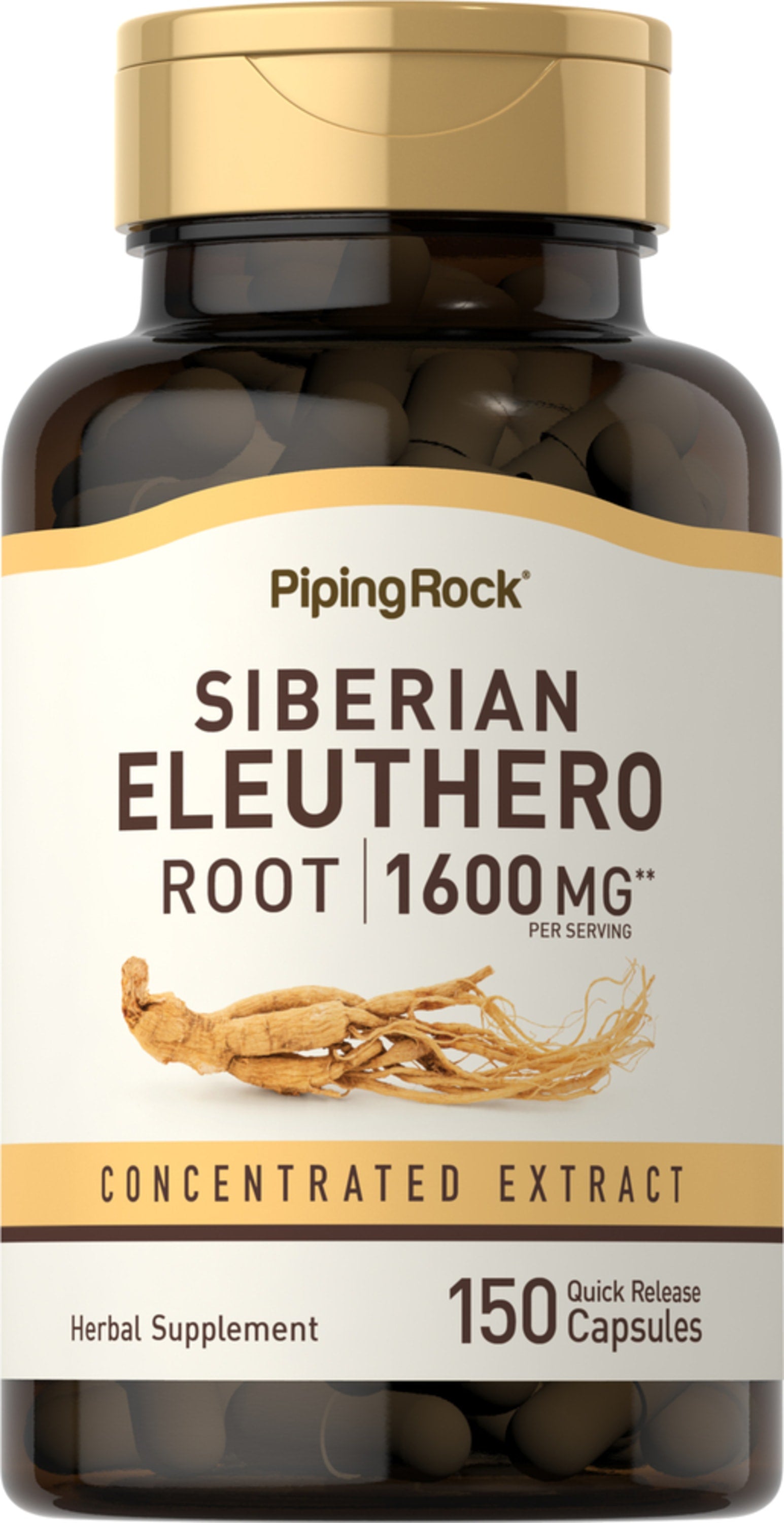 Siberian Eleuthero Root, 1600 mg (per serving), 150 Quick Release Capsules