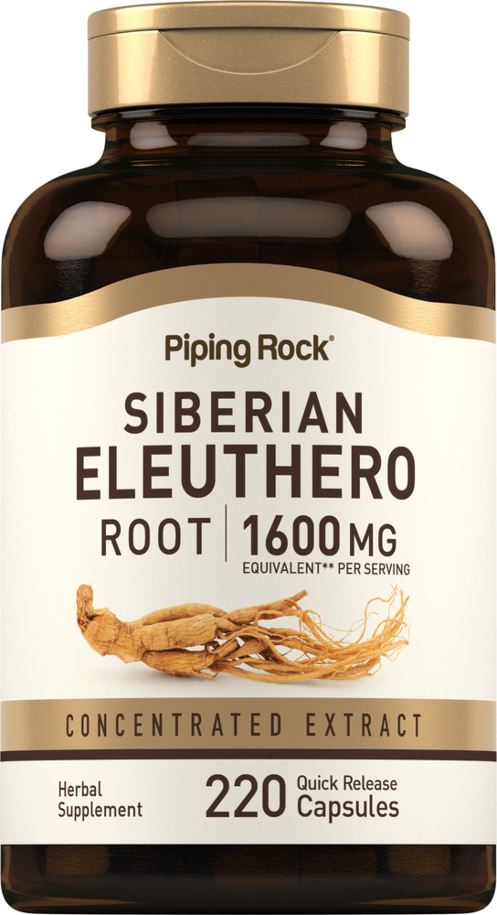 Siberian Eleuthero Root, 1600 mg (per serving), 220 Quick Release Capsules