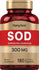 SOD Superoxide Dismutase 2400 Units, 300 mg, 180 Quick Release Capsules