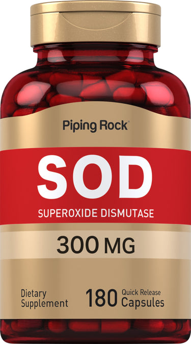 SOD Superoxide Dismutase 2400 Units, 300 mg, 180 Quick Release Capsules