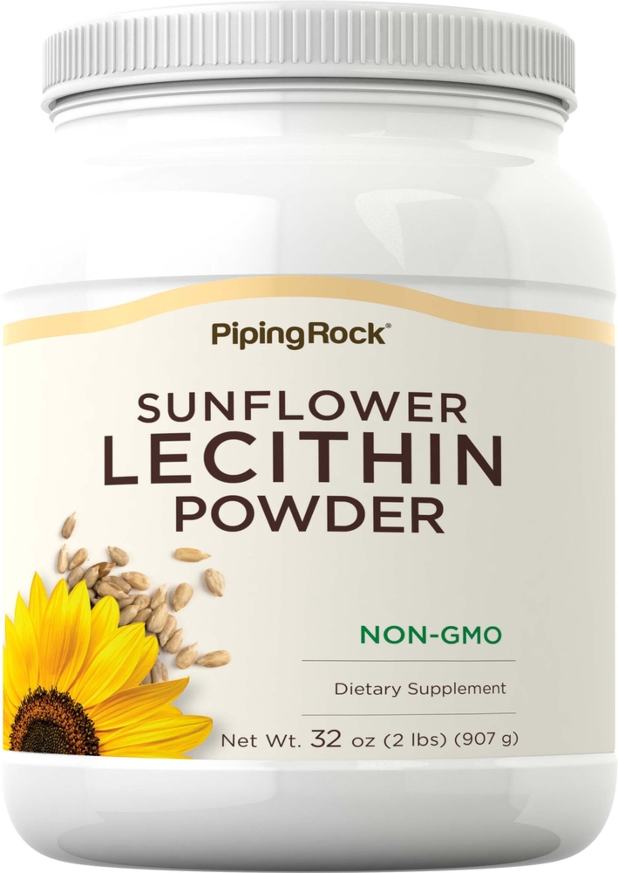 Sunflower Lecithin Powder (Non-GMO), 2 lbs (907 g) Bottle