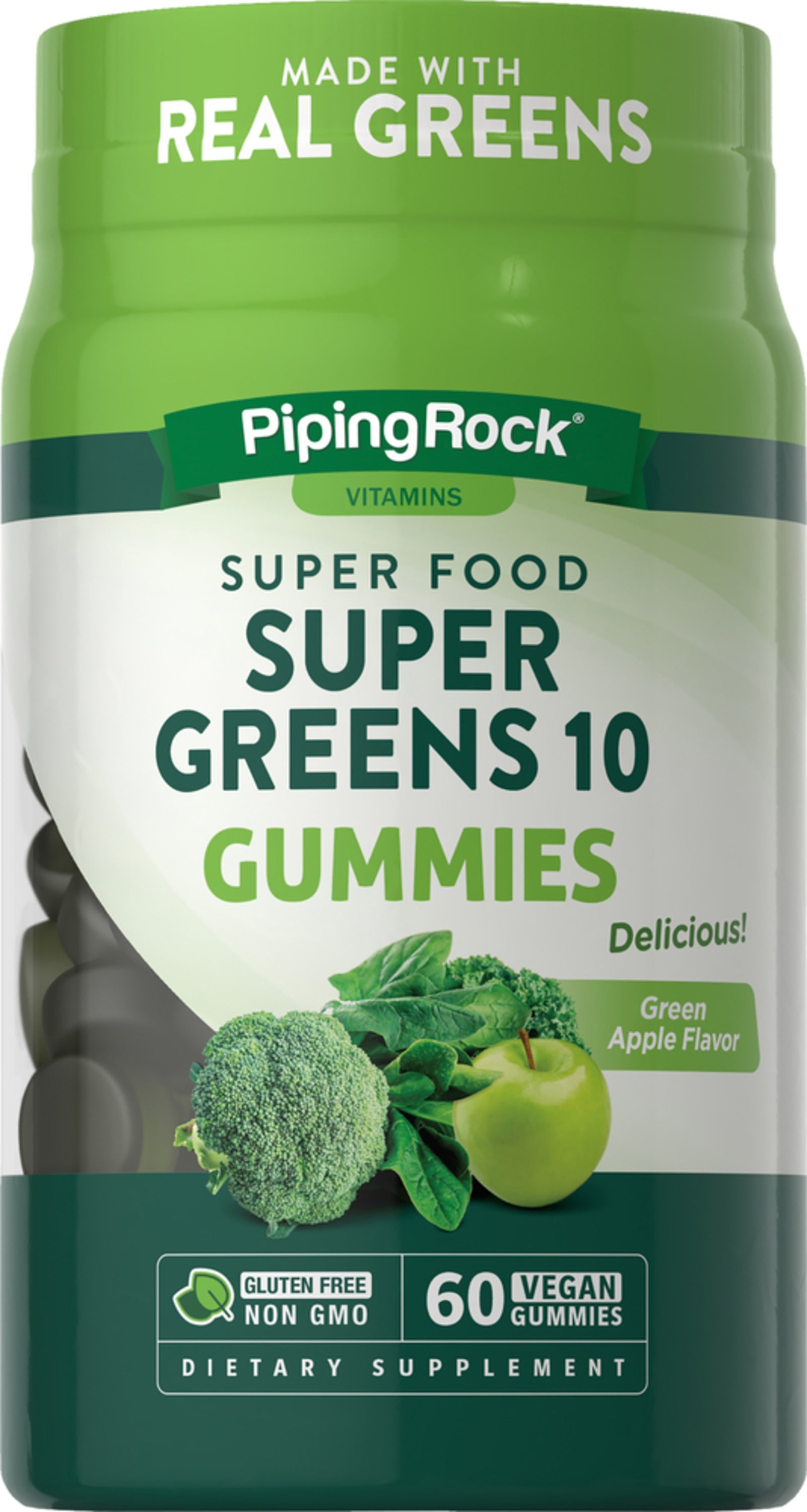 Super Greens 10 (Green Apple), 60 Vegan Gummies